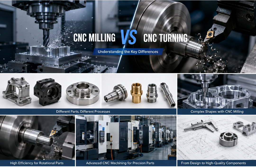 What are the differences between CNC Milling and CNC Turning?